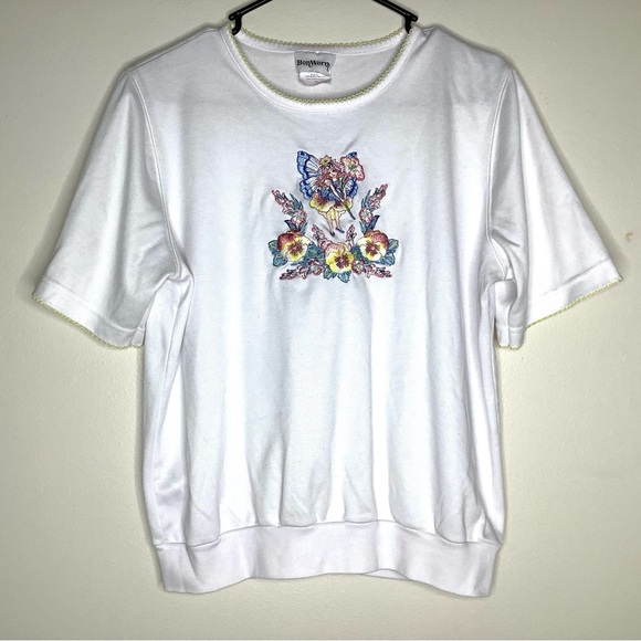 Bon Worth Tops - < Vintage Bon Worth Fairy Embroidered Top >